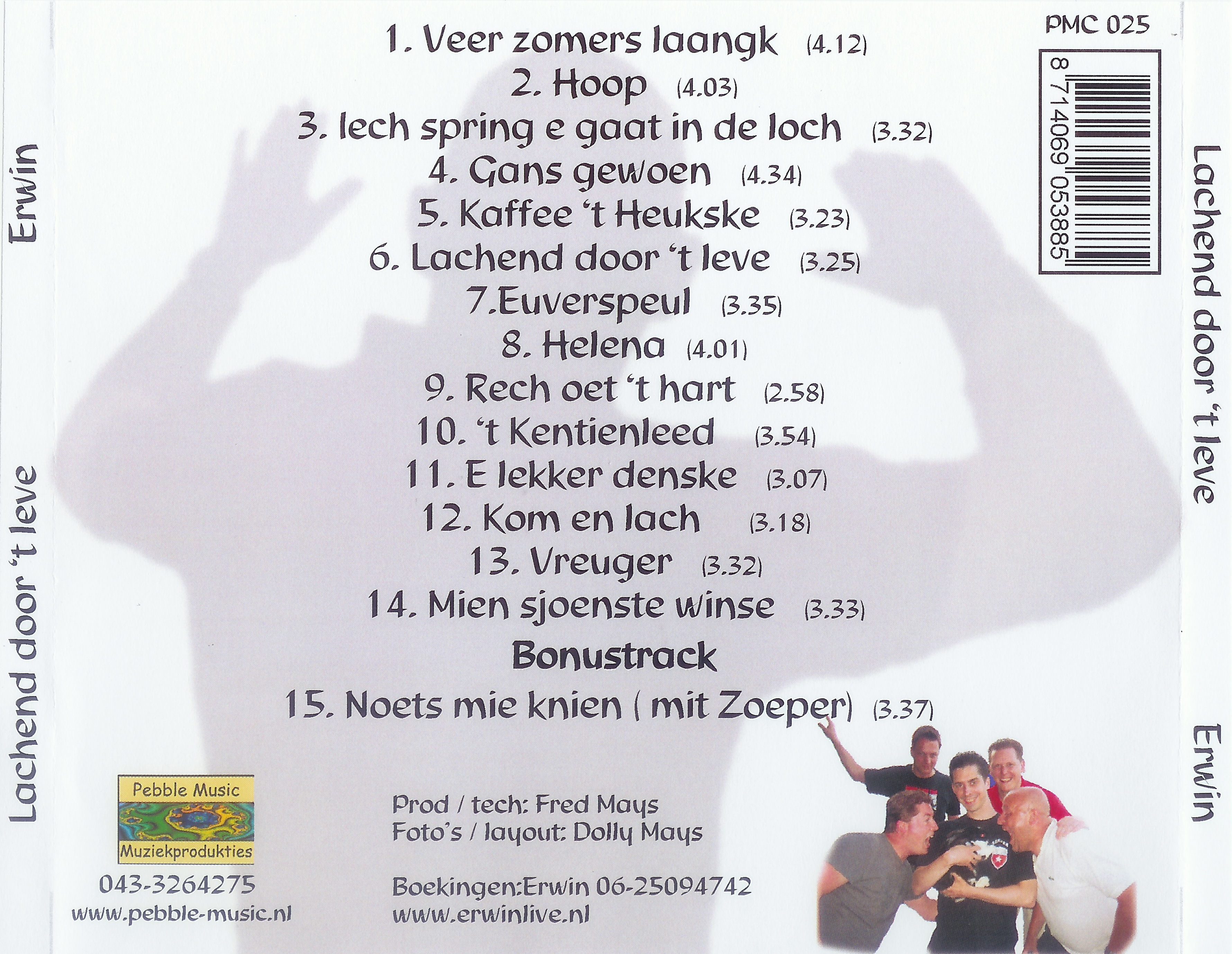 Erwin  Lachend Door t Leve : Back